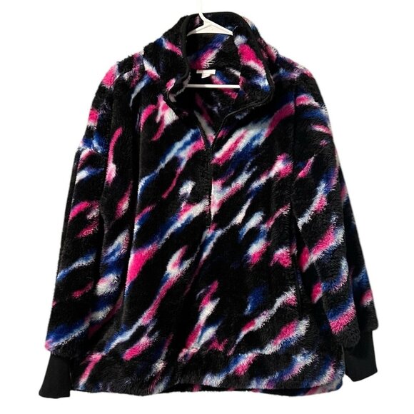 Lularoe Colorful Fleece 1/2 Zip Pullover Jacket Casual Preppy Outdoor Size Small - Picture 1 of 12